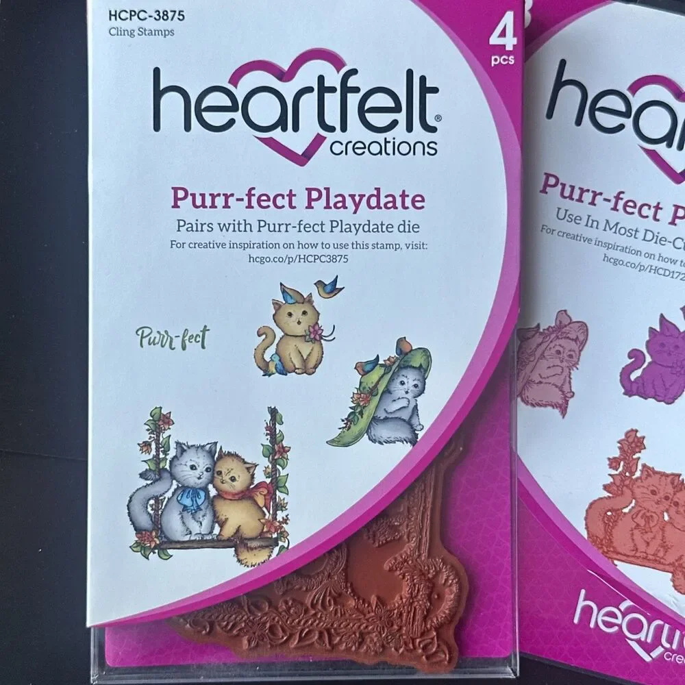 Heartfelt Creations PURR-FECT PLAYDATE Dies & Cling Stamps HCD1-7239 HCPC-3875